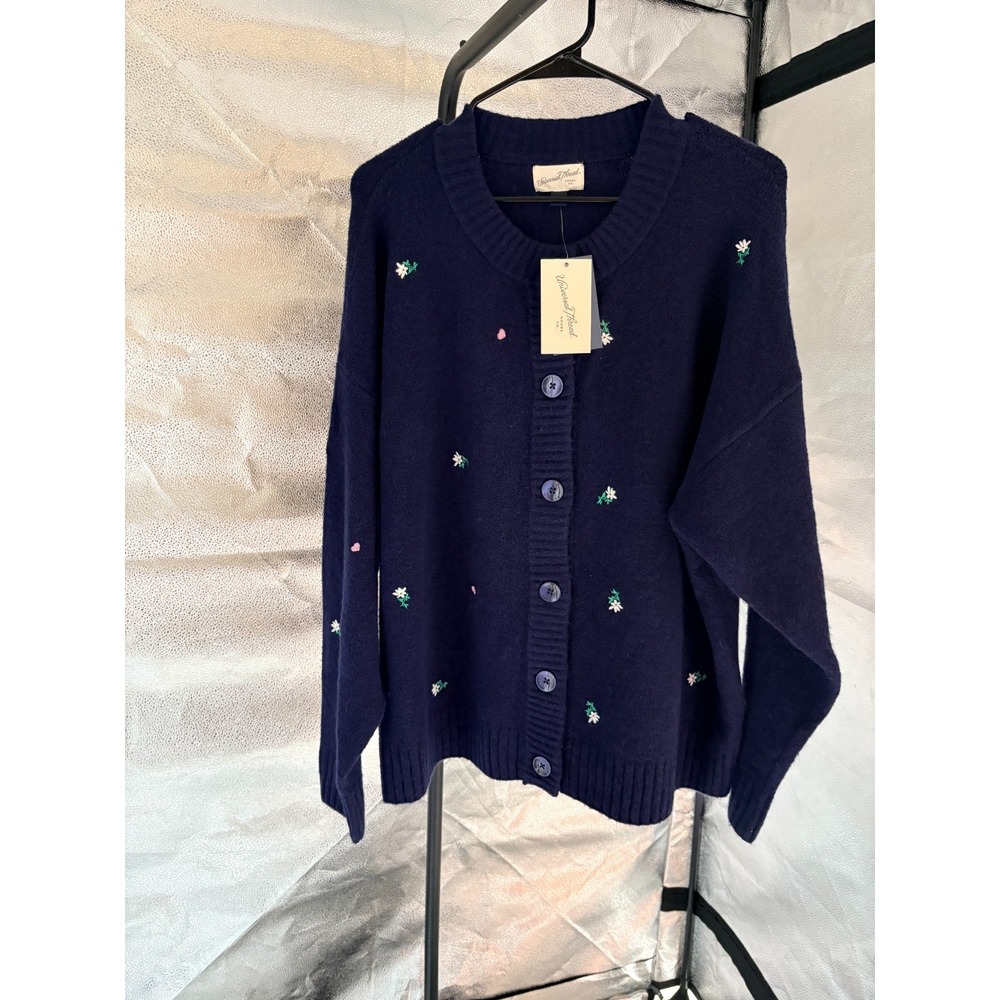 Universal‎ Thread Blue Button Up Sweater Super Soft Sz XXL 0034